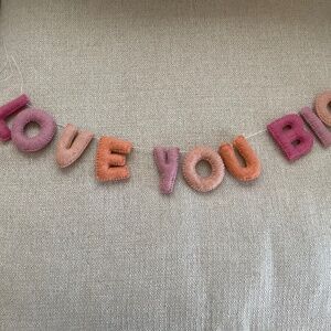 Set of 2 Valentine’s Day felt garlands